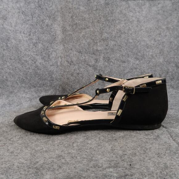 INC International Concepts Shoes Womens 8.5 Flats Closed Toe Ankle Strap Studded - Picture 4 of 12